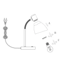Steinhauer table lamp SPRING tiltable E27 IP20, steel 