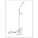 floor lamp DAPHNE 1 flame IP20, steel dimmable