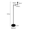 floor lamp BELLA 1 flame E27 IP20, black dimmable