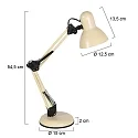 Mexlite table lamp STUDY E27 IP20, dimmable