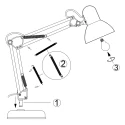 Mexlite table lamp STUDY tiltable E27 IP20, green
