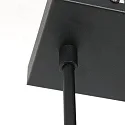 Steinhauer pendant luminaire STANG 3 flames E27 IP20, black, white dimmable