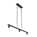 Steinhauer pendant luminaire STANG 3 flames E27 IP20, blue, black