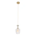 pendant luminaire GRAZIOGLASS ?12,5cm E27 IP20, brass