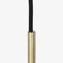 pendant luminaire BOLLIQUE round E27 IP20, amber, brass, black dimmable