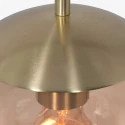 pendant luminaire BOLLIQUE round E27 IP20, amber, brass, black dimmable