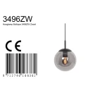 Steinhauer pendant luminaire BOLLIQUE round E27 IP20, black dimmable