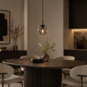 Steinhauer pendant luminaire BOLLIQUE round E27 IP20, black dimmable