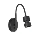 Mexlite wall luminaire UPROUND 1 flame GU10 IP20, black dimmable