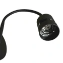 Mexlite wall luminaire UPROUND 1 flame GU10 IP20, black dimmable