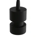 Mexlite wall luminaire UPROUND 1 flame GU10 IP20, black dimmable