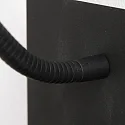 Mexlite wall luminaire UPROUND 1 flame GU10 IP20, black 
