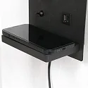 Mexlite wall luminaire UPROUND 1 flame GU10 IP20, black 