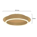 Steinhauer ceiling luminaire RINGLUX 1 flame IP20, gold dimmable