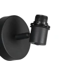 Steinhauer wall luminaire BAMBUS E14 IP20, wood, black dimmable