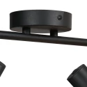 Steinhauer ceiling luminaire BAMBUS 2 flames E14 IP20, wood, black dimmable