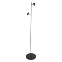 Steinhauer floor lamp BAMBUS 2 flames E14 IP20, wood, black dimmable
