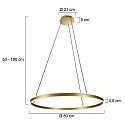pendant luminaire RINGLUX up / down IP20, gold dimmable