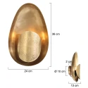 anne light & home wall luminaire BRASS 1 flame E27 IP20, bronze dimmable