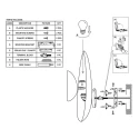 anne light & home wall luminaire BRASS 1 flame E27 IP20, bronze dimmable