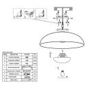 anne light & home ceiling luminaire BRASS 1 flame E27 IP20, bronze dimmable