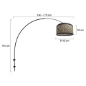 Steinhauer wall luminaire SPARKLED LIGHT 1 flame E27 IP20, black dimmable
