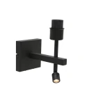 Steinhauer wall luminaire STANG 2 flames IP20, black dimmable