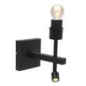 Steinhauer wall luminaire STANG 2 flames IP20, black dimmable