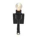 Steinhauer wall luminaire STANG 2 flames IP20, black dimmable