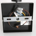 Steinhauer wall luminaire STANG 1 flame E27 IP20, black dimmable