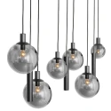 Steinhauer pendant luminaire BOLLIQUE 9 flames GU10 + E27 IP20, black dimmable