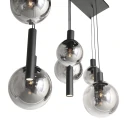 Steinhauer pendant luminaire BOLLIQUE 9 flames GU10 + E27 IP20, black dimmable