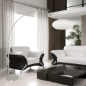 arc luminaire LUMA NOLA 1 flame E27 IP20, steel dimmable