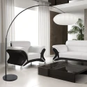 Steinhauer arc luminaire LUMA NOLA 1 flame E27 IP20, black dimmable