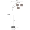 floor lamp SPARKLED LIGHT 3 flames E27 IP20