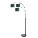 Steinhauer floor lamp SPARKLED LIGHT 3 flames E27 IP20, black dimmable
