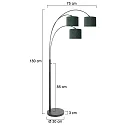 Steinhauer floor lamp SPARKLED LIGHT E27 IP20, dimmable