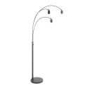 Steinhauer floor lamp SPARKLED LIGHT 3 flames E27 IP20, black dimmable