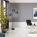 Steinhauer floor lamp SPARKLED LIGHT 3 flames E27 IP20, black dimmable