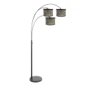 Steinhauer floor lamp SPARKLED LIGHT 3 flames E27 IP20, black dimmable