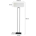Steinhauer floor lamp STANG 1 flame E27 IP20, black dimmable