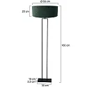 Steinhauer floor lamp STANG E27 IP20, dimmable
