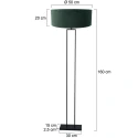 Steinhauer floor lamp STANG 1 flame E27 IP20, black dimmable