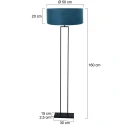 Steinhauer floor lamp STANG 1 flame E27 IP20, black dimmable