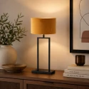 Steinhauer table lamp STANG 1 flame E27 IP20, black dimmable