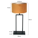 Steinhauer table lamp STANG 1 flame E27 IP20, black dimmable