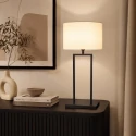 Steinhauer table lamp STANG 1 flame E27 IP20, black dimmable