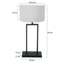 Steinhauer table lamp STANG 1 flame E27 IP20, black dimmable