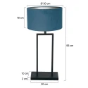 Steinhauer table lamp STANG 1 flame E27 IP20, black dimmable