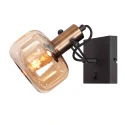 wall luminaire GLASLIC swivelling, rotatable E27 IP20, bronze, black dimmable